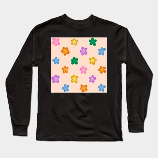 Groovy flower pattern Long Sleeve T-Shirt